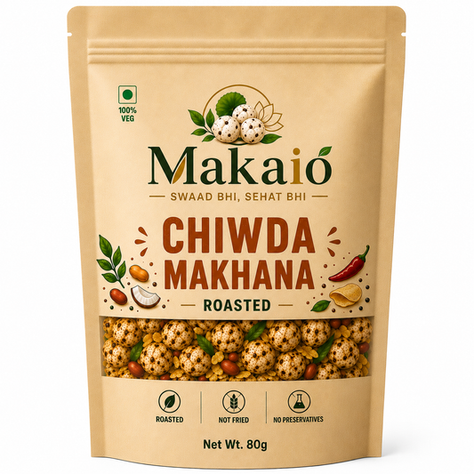 Makaio Chiwda Roasted Makhana 80g Healthy Fox Nuts Snack