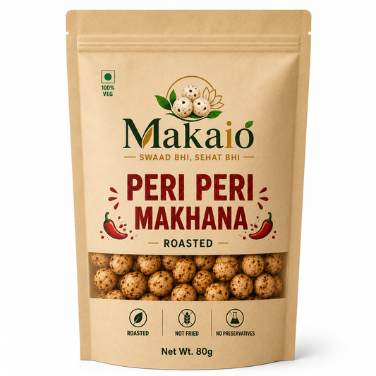 Makaio Peri Peri Roasted Makhana 80g Healthy Fox Nuts Snack